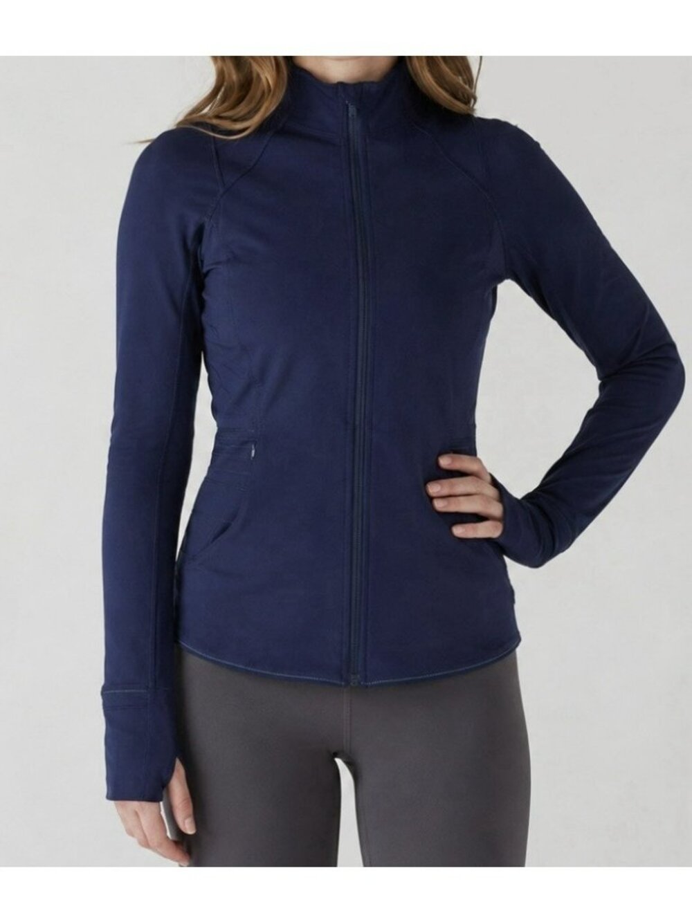 Lululemon Fresh Tracks Jacket Hero Blue Womens Size 10 Tech Fleece Full Zip
